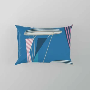 Blue Sailboat Pattern Pillow Case