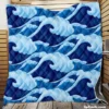 Blue Sea Wave Pattern Quilt Blanket