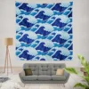 Blue Sea Wave Pattern Wall Tapestry