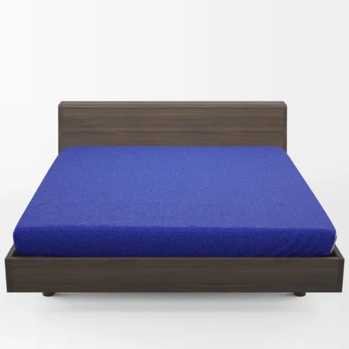 Blue Solid Color Fitted Sheet 1