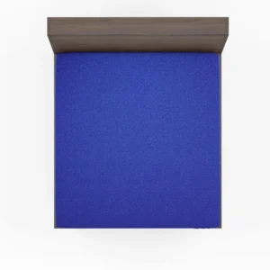 Blue Solid Color Fitted Sheet