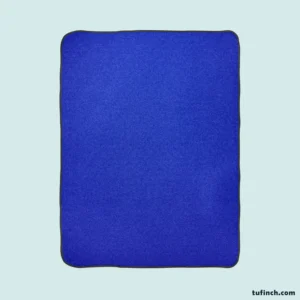 Blue Solid Color Fleece Blanket 1