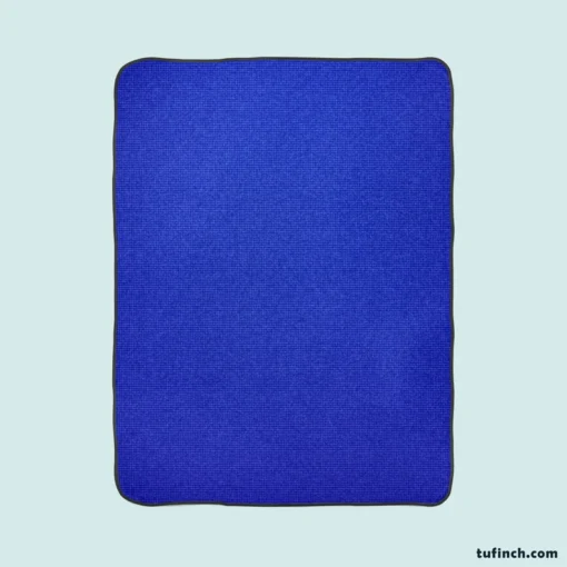 Blue Solid Color Fleece Blanket 1