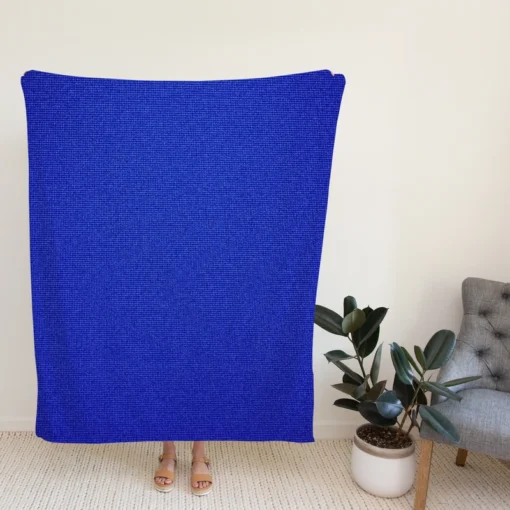 Blue Solid Color Fleece Blanket