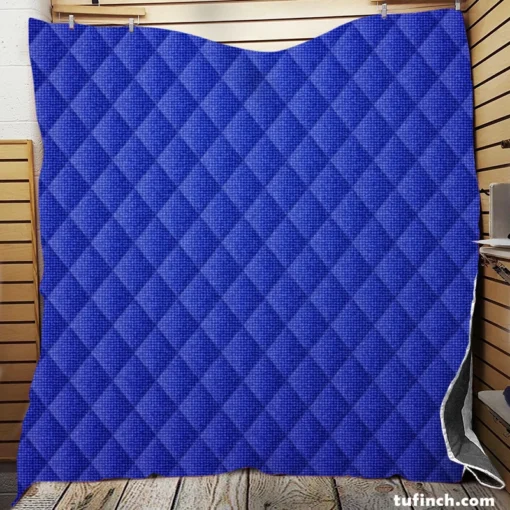 Blue Solid Color Quilt Blanket