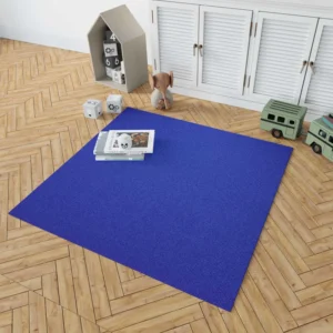 Blue Solid Color Rug 1