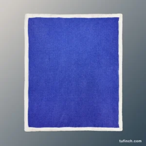 Blue Solid Color Sherpa Fleece Blanket 1