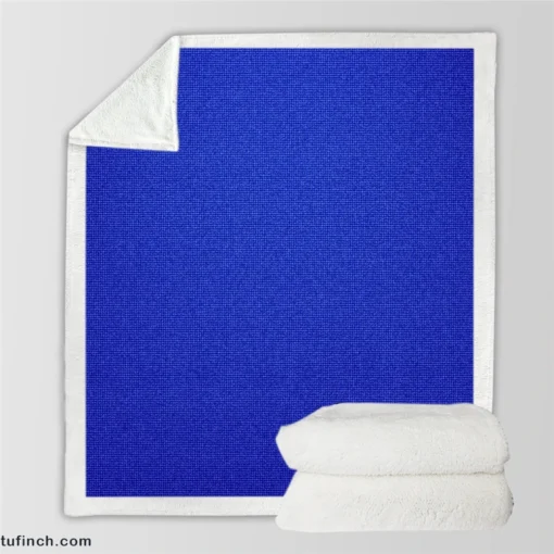 Blue Solid Color Sherpa Fleece Blanket