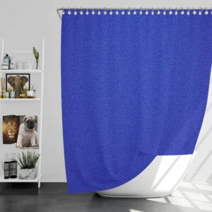 Blue Solid Color Shower Curtain