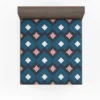 Blue Square Pattern Geometrics Fitted Sheet