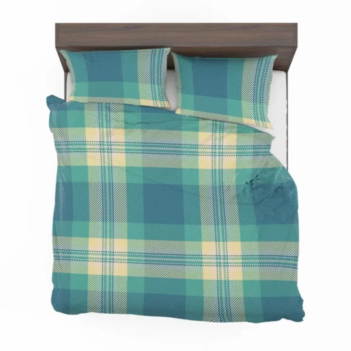 Blue Tartan Plaid Pattern Bedding Set 2