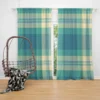 Blue Tartan Plaid Pattern Curtain