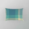 Blue Tartan Plaid Pattern Pillow Case