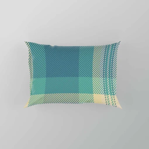 Blue Tartan Plaid Pattern Pillow Case