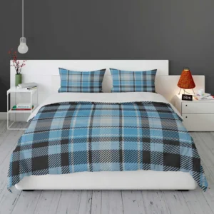 Blue Tartan Scotland Plaid Check Bedding Set 1