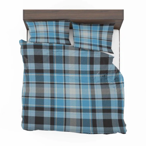 Blue Tartan Scotland Plaid Check Bedding Set 2