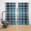 Blue Tartan Scotland Plaid Check Curtain