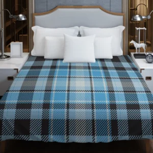 Blue Tartan Scotland Plaid Check Duvet Cover