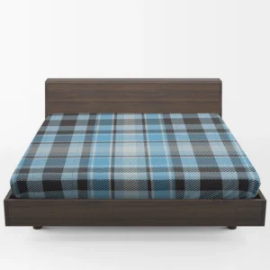 Blue Tartan Scotland Plaid Check Fitted Sheet 1