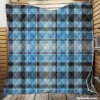 Blue Tartan Scotland Plaid Check Quilt Blanket