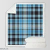 Blue Tartan Scotland Plaid Check Sherpa Fleece Blanket