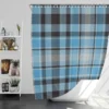 Blue Tartan Scotland Plaid Check Shower Curtain