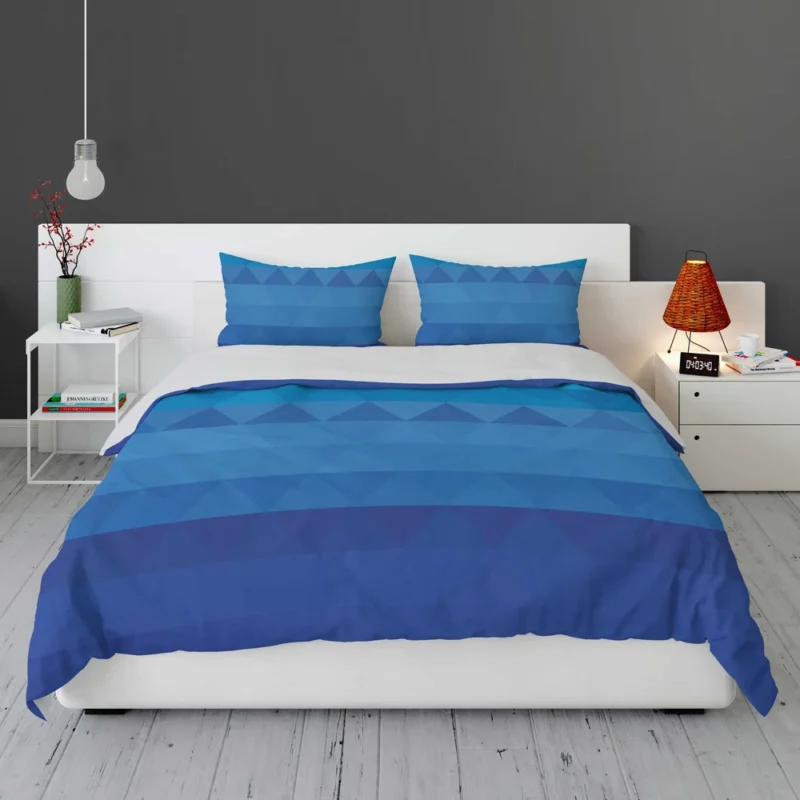 Blue Triangle Pattern Bedding Set 1