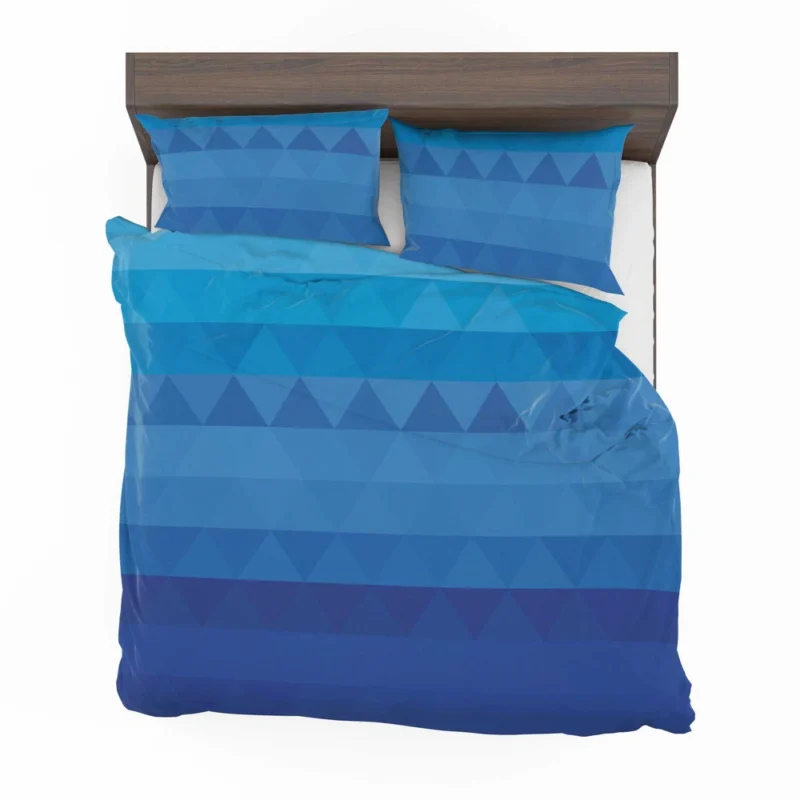 Blue Triangle Pattern Bedding Set 2