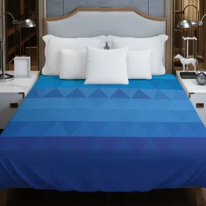 Blue Triangle Pattern Duvet Cover