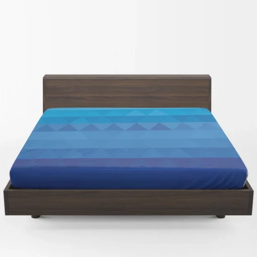 Blue Triangle Pattern Fitted Sheet 1