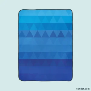 Blue Triangle Pattern Fleece Blanket 1