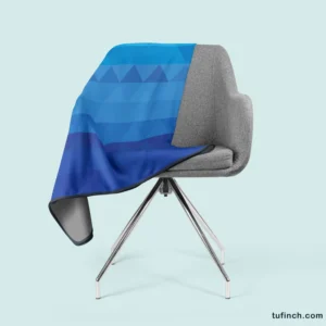 Blue Triangle Pattern Fleece Blanket 2