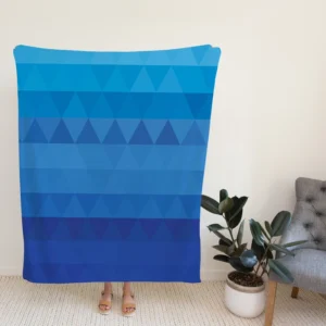 Blue Triangle Pattern Fleece Blanket