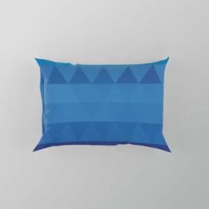 Blue Triangle Pattern Pillow Case