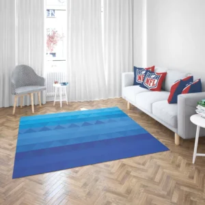 Blue Triangle Pattern Rug 2