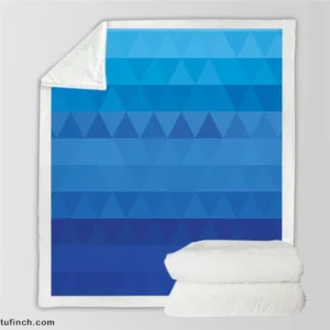 Blue Triangle Pattern Sherpa Fleece Blanket