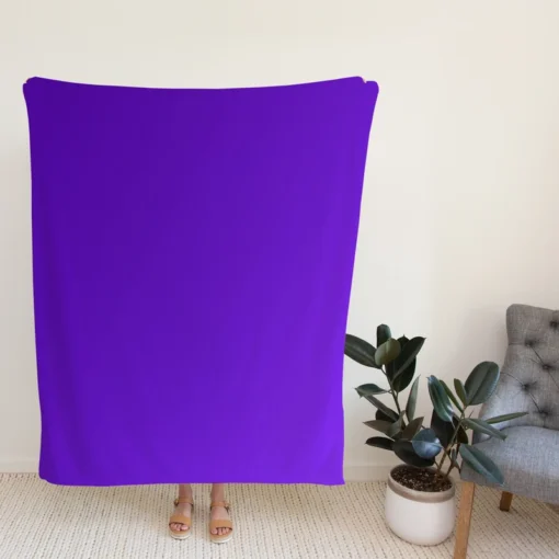 Blue Violet Color Fleece Blanket