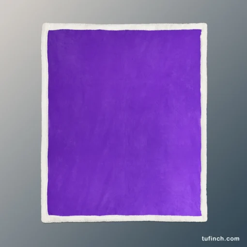 Blue Violet Color Sherpa Fleece Blanket 1