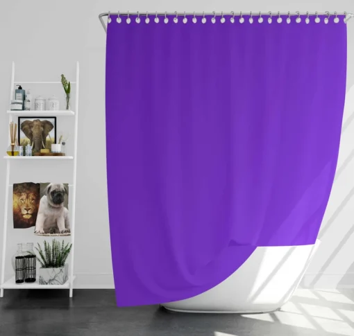 Blue Violet Color Shower Curtain