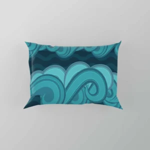 Blue Wave Pattern Pillow Case