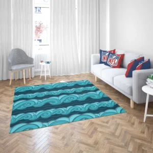 Blue Wave Pattern Rug 2