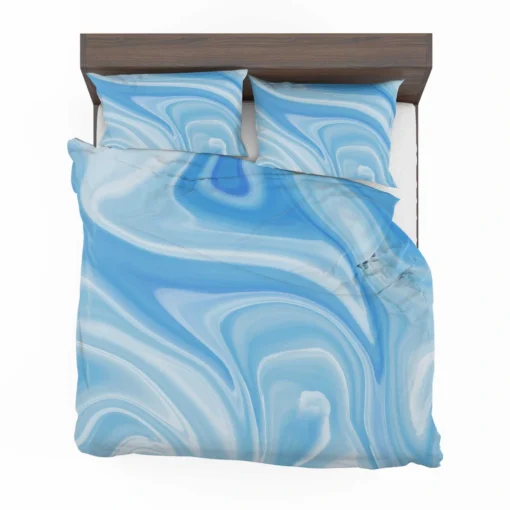 Blue White Abstract Design Bedding Set 2