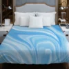 Blue White Abstract Design Duvet Cover