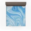 Blue White Abstract Design Fitted Sheet