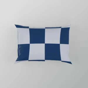 Blue White Checkered Plaid Pattern Pillow Case