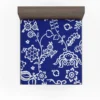 Blue White Floral Fitted Sheet