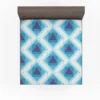 Blue White Geometrics Square Triangle Pattern Fitted Sheet