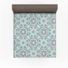 Blue White Islamic Traditional Design Fitted Sheet