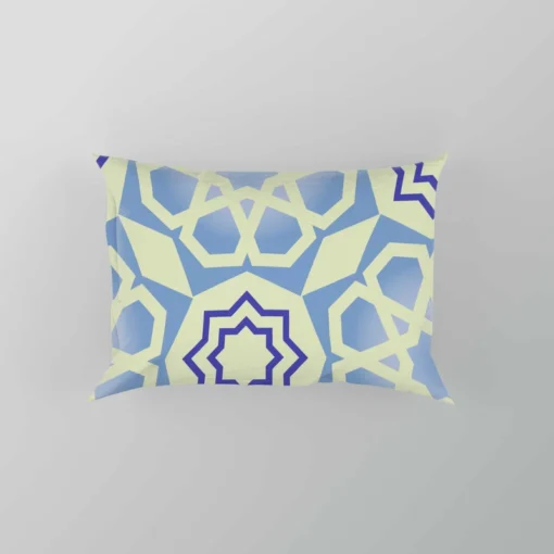 Blue White Islamic Traditional Design Pillow Case