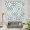 Blue White Islamic Traditional Design Wall Tapestry